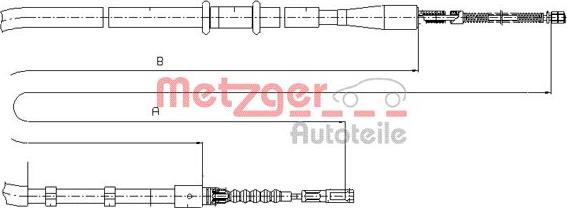 Metzger 10.7503 - Trose, Stāvbremžu sistēma www.autospares.lv