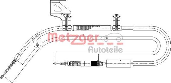 Metzger 10.7586 - Trose, Stāvbremžu sistēma www.autospares.lv