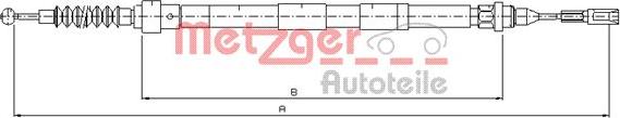 Metzger 10.7620 - Trose, Stāvbremžu sistēma www.autospares.lv