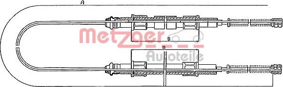 Metzger 10.713 - Trose, Stāvbremžu sistēma www.autospares.lv
