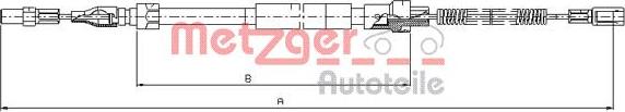 Metzger 10.7383 - Trose, Stāvbremžu sistēma www.autospares.lv