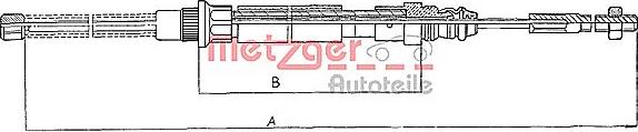 Metzger 11.606 - Trose, Stāvbremžu sistēma www.autospares.lv