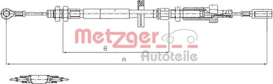Metzger 1171.7 - Trose, Stāvbremžu sistēma www.autospares.lv