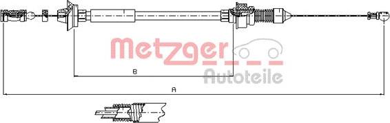 Metzger 1173.7 - Akseleratora trose www.autospares.lv