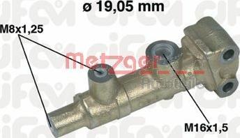 Metzger 202-037 - Galvenais bremžu cilindrs www.autospares.lv