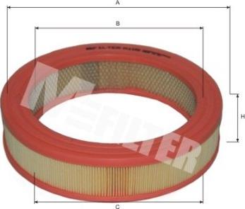Mfilter A 105 - Gaisa filtrs www.autospares.lv