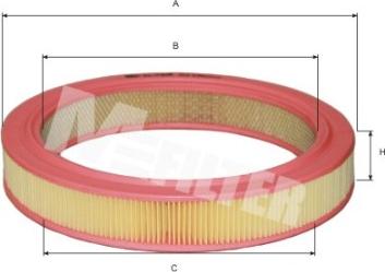 Mfilter A 110 - Gaisa filtrs www.autospares.lv