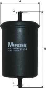 Mfilter BF 674 - Degvielas filtrs www.autospares.lv