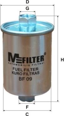 Mfilter BF 09 - Degvielas filtrs www.autospares.lv