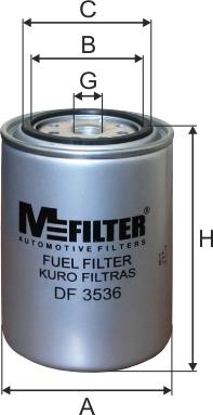 Mfilter DF 3536 - Degvielas filtrs www.autospares.lv