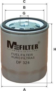 Mfilter DF 324 - Degvielas filtrs www.autospares.lv