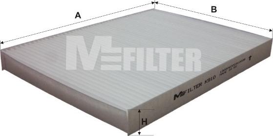 Mfilter K 910 - Filtrs, Salona telpas gaiss www.autospares.lv