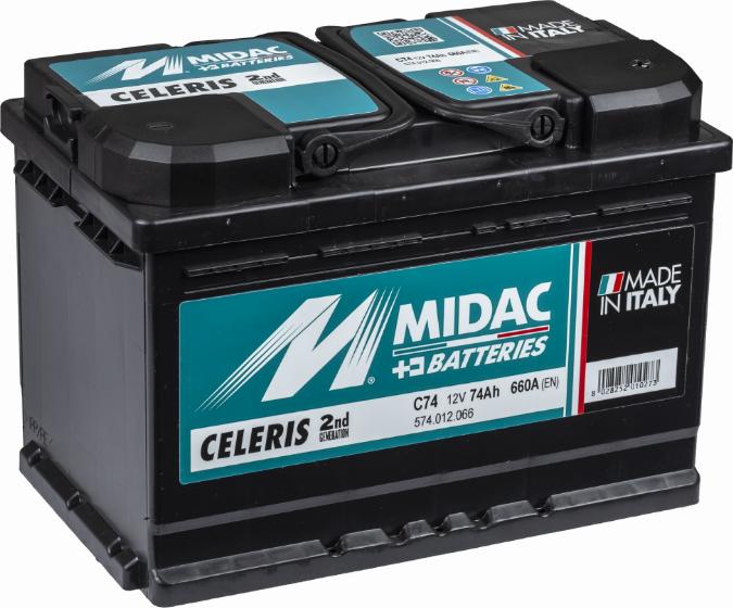 MIDAC C74 - Startera akumulatoru baterija www.autospares.lv