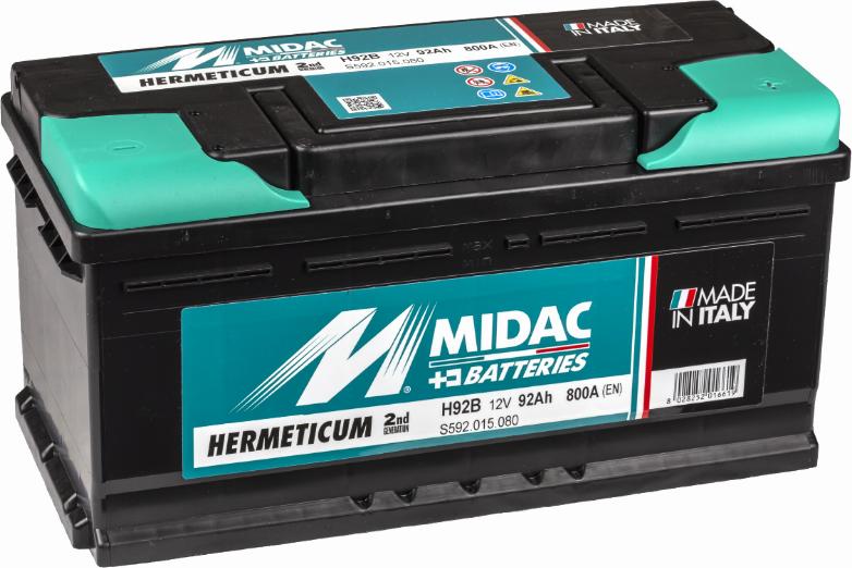 MIDAC H92B - Startera akumulatoru baterija www.autospares.lv