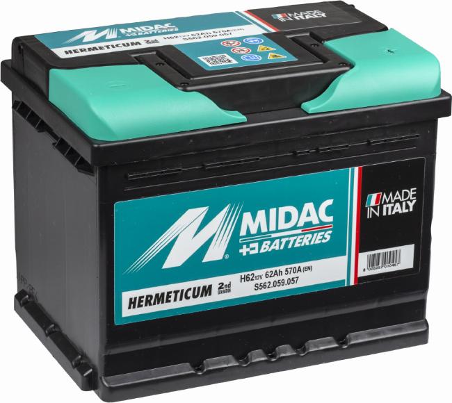 MIDAC H62 - Startera akumulatoru baterija www.autospares.lv