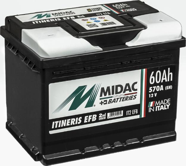 MIDAC IT2 EFB - Startera akumulatoru baterija www.autospares.lv