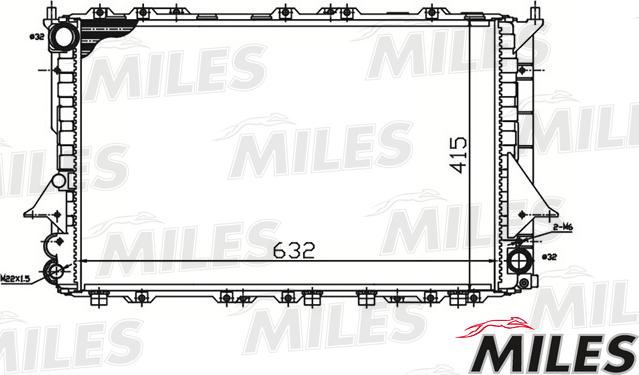 Miles ACRM079 - Radiators, Motora dzesēšanas sistēma www.autospares.lv