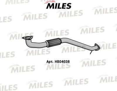 Miles HB04038 - Izplūdes caurule www.autospares.lv