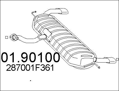 MTS 01.90100 - Izplūdes gāzu trokšņa slāpētājs (pēdējais) www.autospares.lv