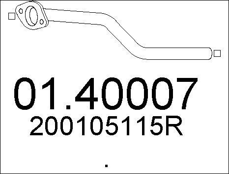 MTS 01.40007 - Izplūdes caurule www.autospares.lv