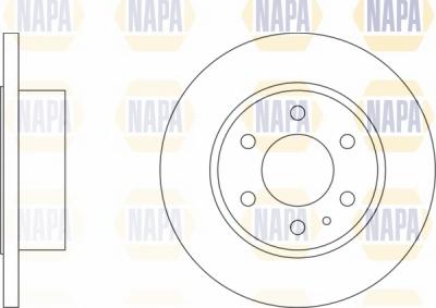 NAPA NBD5043 - Bremžu diski www.autospares.lv
