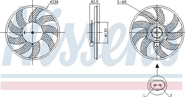 Nissens 850105 - Ventilators, Motora dzesēšanas sistēma www.autospares.lv