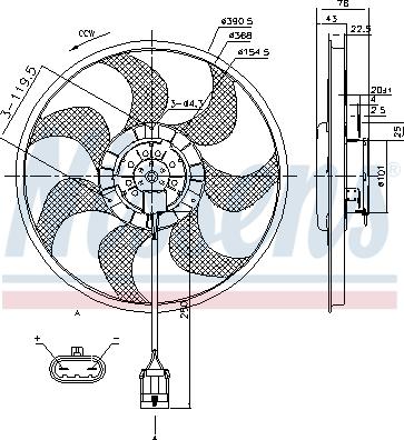 Nissens 85784 - Ventilators, Motora dzesēšanas sistēma www.autospares.lv