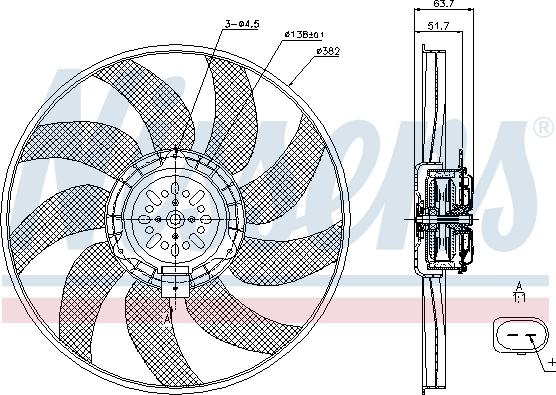 Nissens 85728 - Ventilators, Motora dzesēšanas sistēma www.autospares.lv