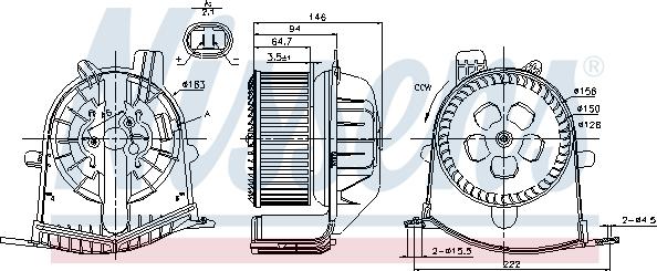 Nissens 87038 - Salona ventilators www.autospares.lv