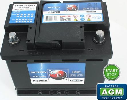 NPS U540L70B - Startera akumulatoru baterija www.autospares.lv
