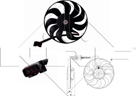 NRF 47392 - Ventilators, Motora dzesēšanas sistēma www.autospares.lv
