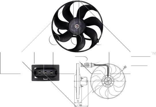 NRF 47397 - Ventilators, Motora dzesēšanas sistēma www.autospares.lv