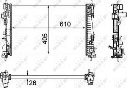 NRF 58492 - Radiators, Motora dzesēšanas sistēma www.autospares.lv