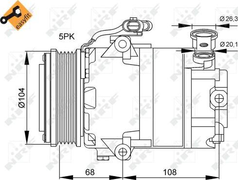 NRF 32082 - Kompresors, Gaisa kond. sistēma www.autospares.lv