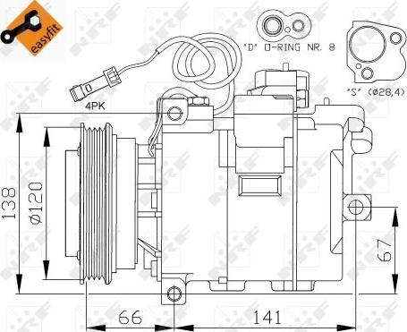 NRF 32104 - Kompresors, Gaisa kond. sistēma www.autospares.lv