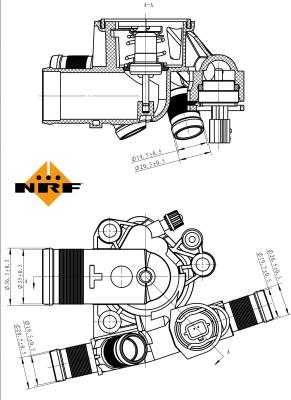 NRF 725045 - Termostats, Dzesēšanas šķidrums www.autospares.lv