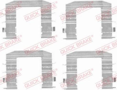 OJD Quick Brake 1091708 - Piederumu komplekts, Disku bremžu uzlikas www.autospares.lv