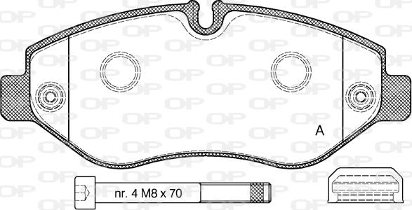 Open Parts BPA1245.10 - Bremžu uzliku kompl., Disku bremzes www.autospares.lv