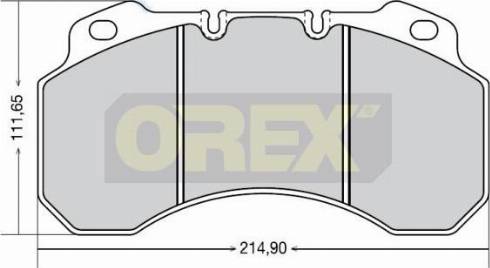 Orex 642008 - Bremžu uzliku kompl., Disku bremzes www.autospares.lv
