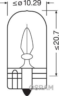 Osram 2820 - Kvēlspuldze, Instrumentu paneļa apgaismojums www.autospares.lv