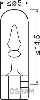 Osram 2741 - Kvēlspuldze, Instrumentu paneļa apgaismojums www.autospares.lv