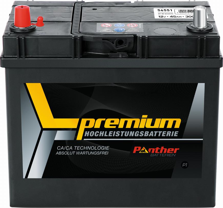 PANTHER SB.5455133n - Startera akumulatoru baterija www.autospares.lv