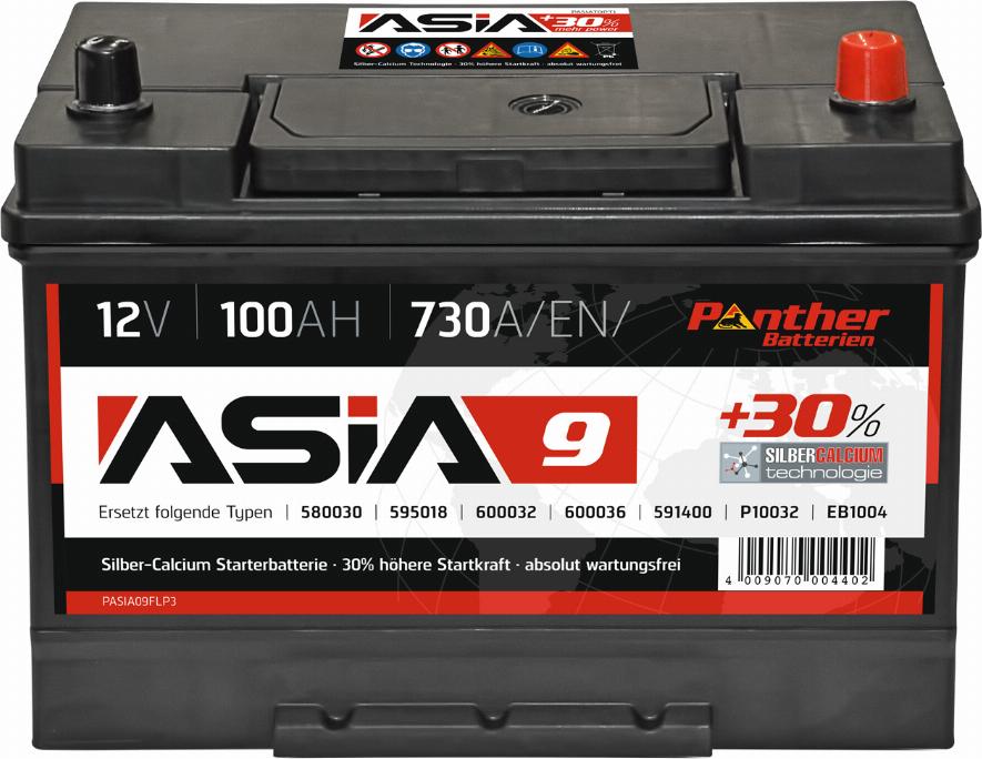 PANTHER SB.ASIA09 - Startera akumulatoru baterija www.autospares.lv