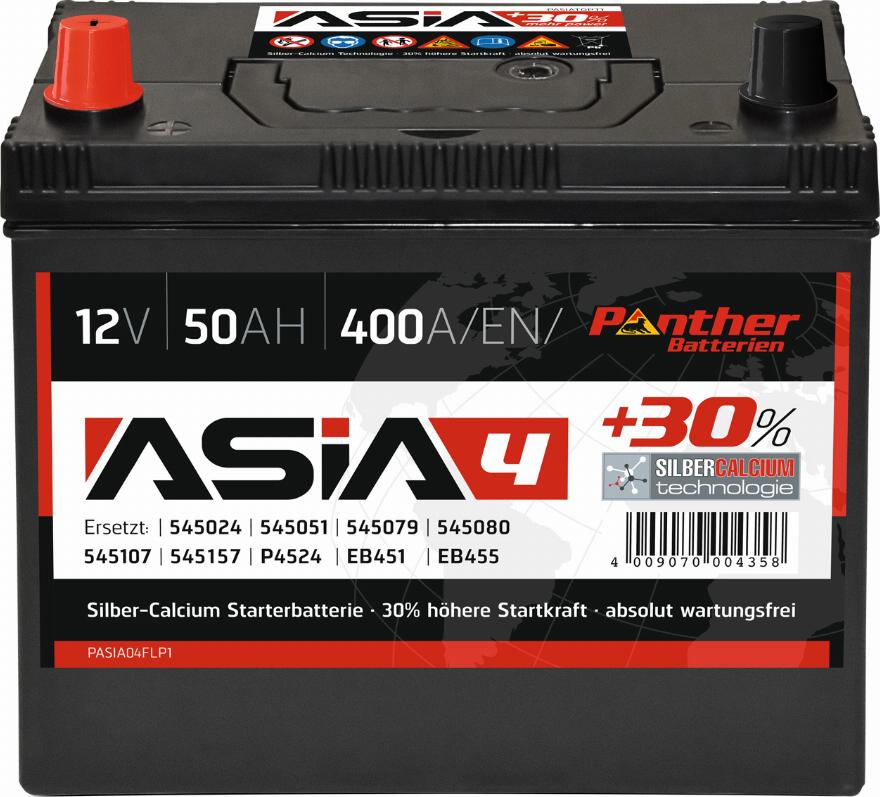 PANTHER SB.ASIA04 - Startera akumulatoru baterija www.autospares.lv