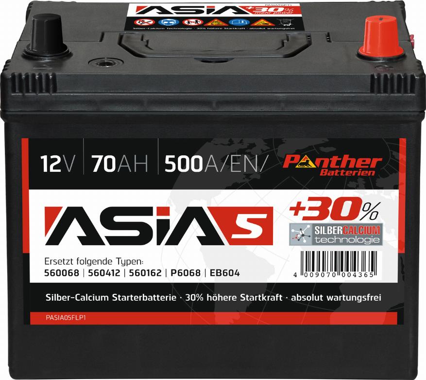 PANTHER SB.ASIA05 - Startera akumulatoru baterija www.autospares.lv