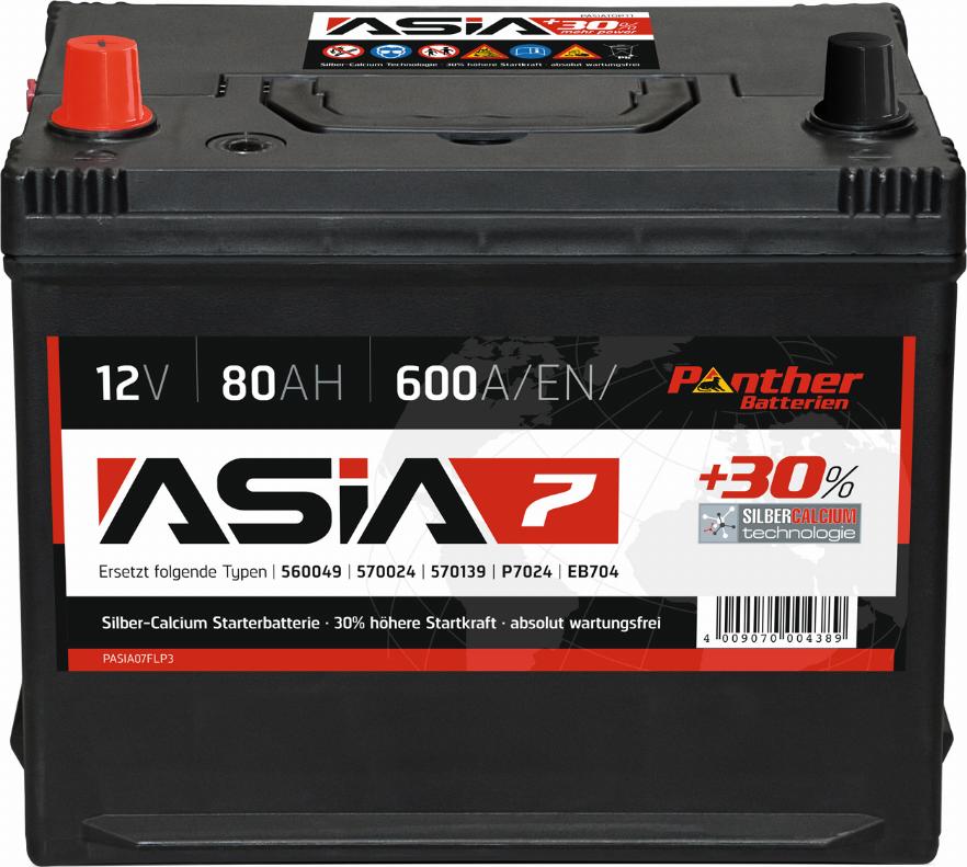 PANTHER SB.ASIA07 - Startera akumulatoru baterija www.autospares.lv