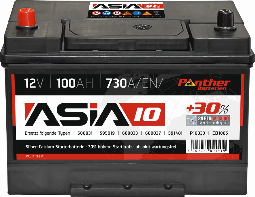 PANTHER SB.ASIA10 - Startera akumulatoru baterija www.autospares.lv