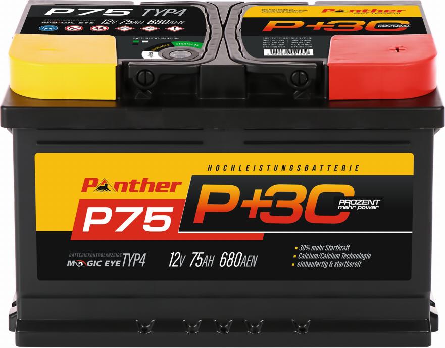 PANTHER SB.P75 - Startera akumulatoru baterija www.autospares.lv