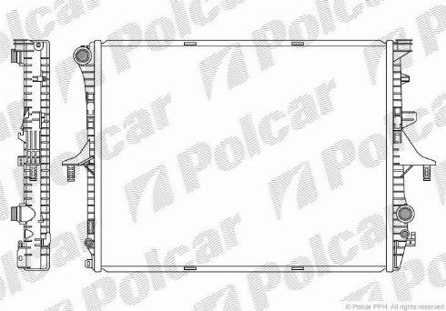 Polcar 9580082K - Radiators, Motora dzesēšanas sistēma www.autospares.lv