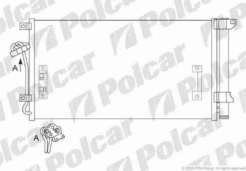 Polcar 9580K8C1 - Kondensators, Gaisa kond. sistēma www.autospares.lv